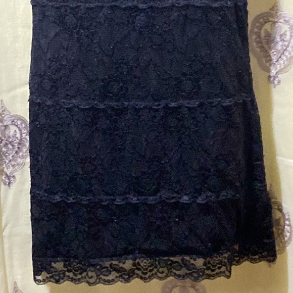 CARE N SPORT BLACK LACE SLIP DRESS ATTACHED LINING SZ 3X - Picture 4 of 12